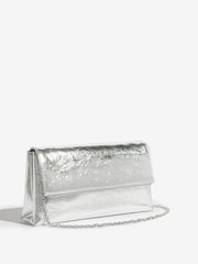 Friends Like These Silver Gold Foldover Clutch Bag - Image 4 of 7