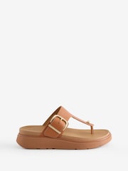 FitFlop Gen-FF Buckle Leather Toe Post Sandals - Image 1 of 1