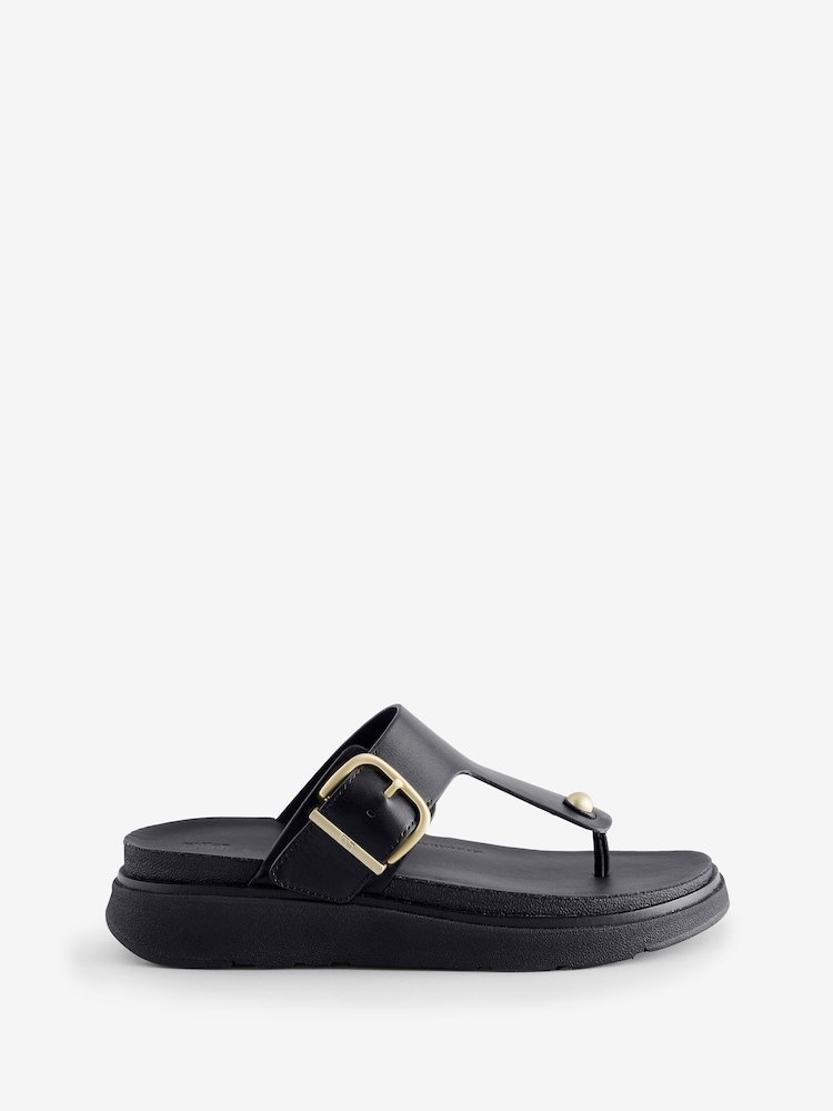 FitFlop Gen-FF Buckle Leather Toe Post Sandals - Image 1 of 1