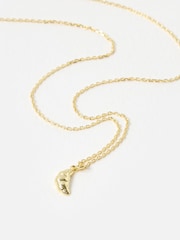 Oliver Bonas Gold Plated Claude Croissant Pendant Necklace - Image 1 of 4