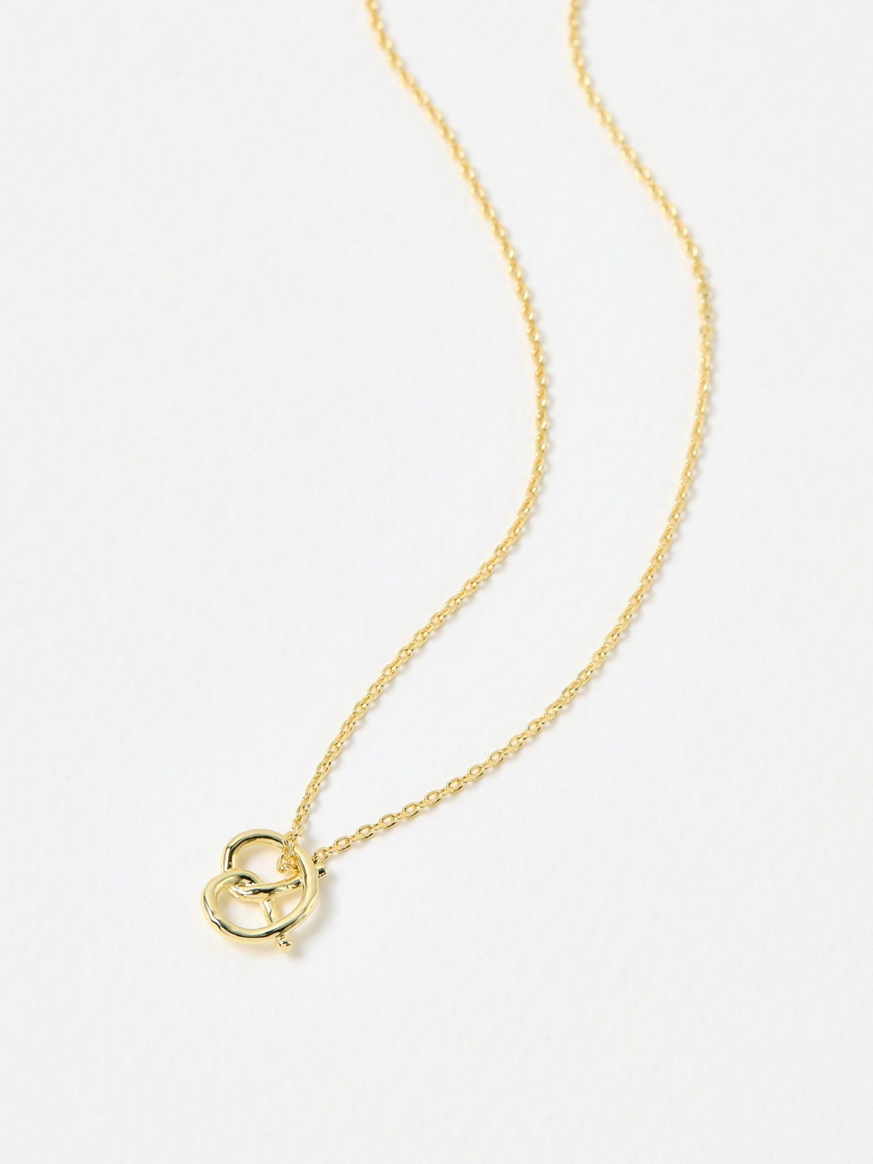 Oliver Bonas Gold Parker Pretzel Plated Pendant Necklace
