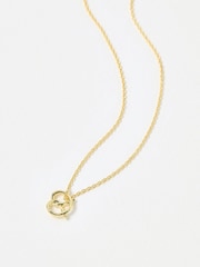 Oliver Bonas Gold Parker Pretzel Plated Pendant Necklace - Image 1 of 4
