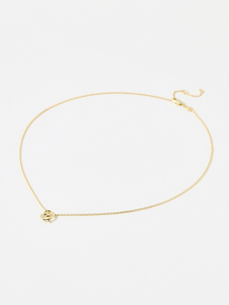 Oliver Bonas Gold Parker Pretzel Plated Pendant Necklace - Image 2 of 4 Oliver Bonas Gold Parker Pretzel Plated Pendant Necklace - Image 2 of 4