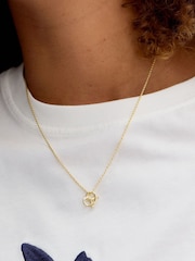 Oliver Bonas Gold Parker Pretzel Plated Pendant Necklace - Image 4 of 4