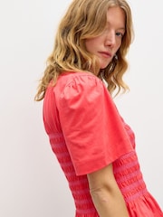 Oliver Bonas Red Shirred Bodice T-Shirt - Image 2 of 7