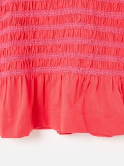 Oliver Bonas Red Shirred Bodice T-Shirt - Image 7 of 7