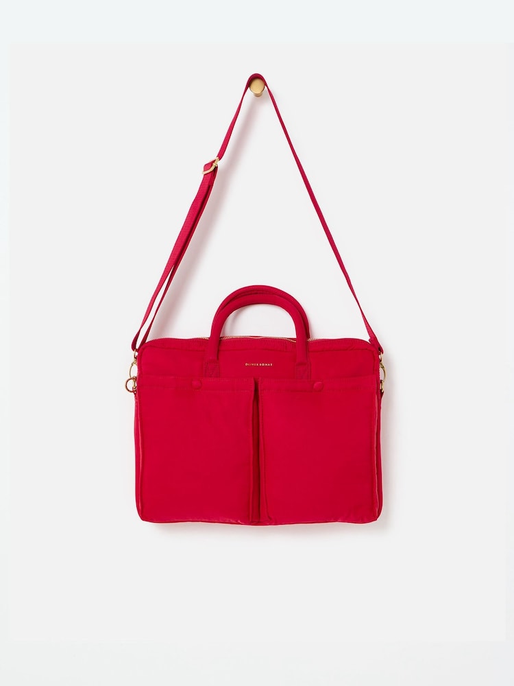 Oliver Bonas Red Ruby Cross-Body Laptop Bag - Image 1 of 6