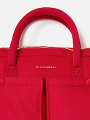 Oliver Bonas Red Ruby Cross-Body Laptop Bag - Image 5 of 6