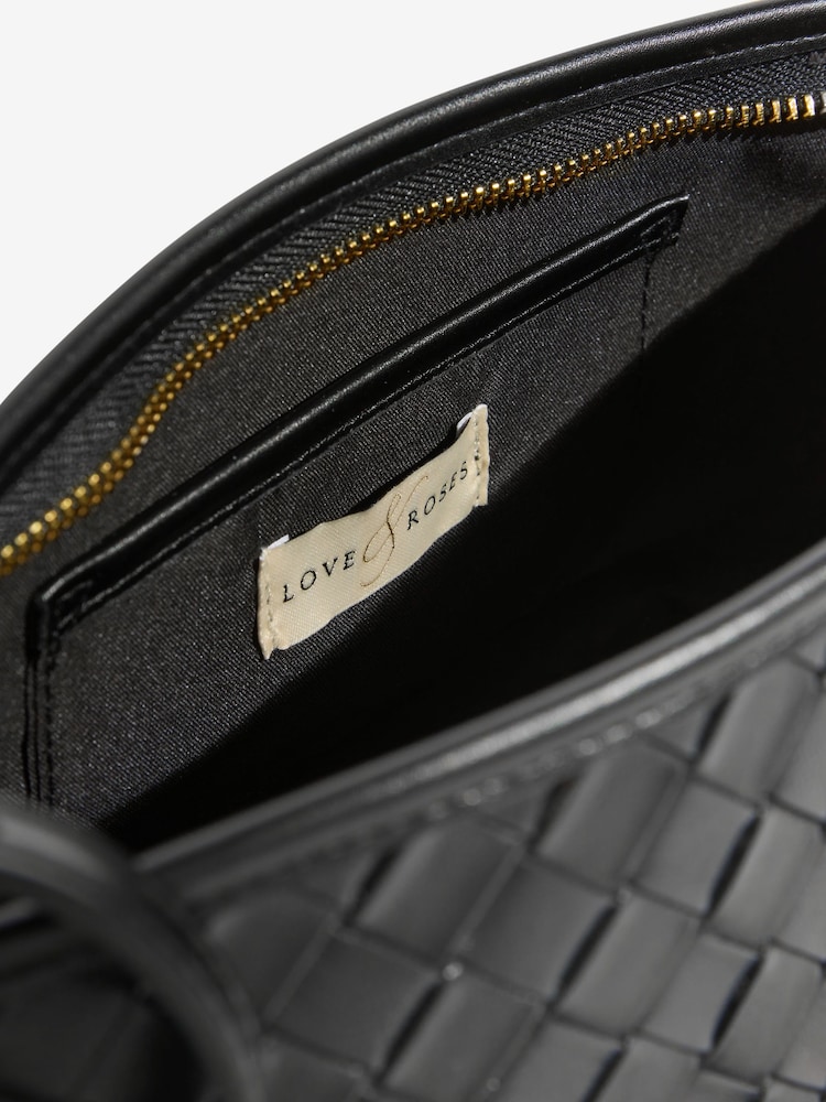 Svart - Love & Roses Woven Handbag - Bilde 5 av 5 Svart - Love & Roses Woven Handbag - Bilde 5 av 5