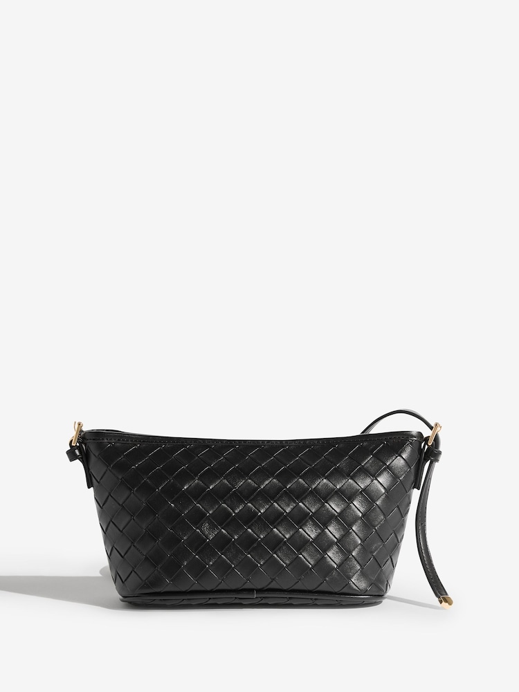 Love & Roses Black Woven Handbag - Image 7 of 7