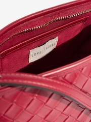 Love & Roses Red Woven Handbag - Image 6 of 7