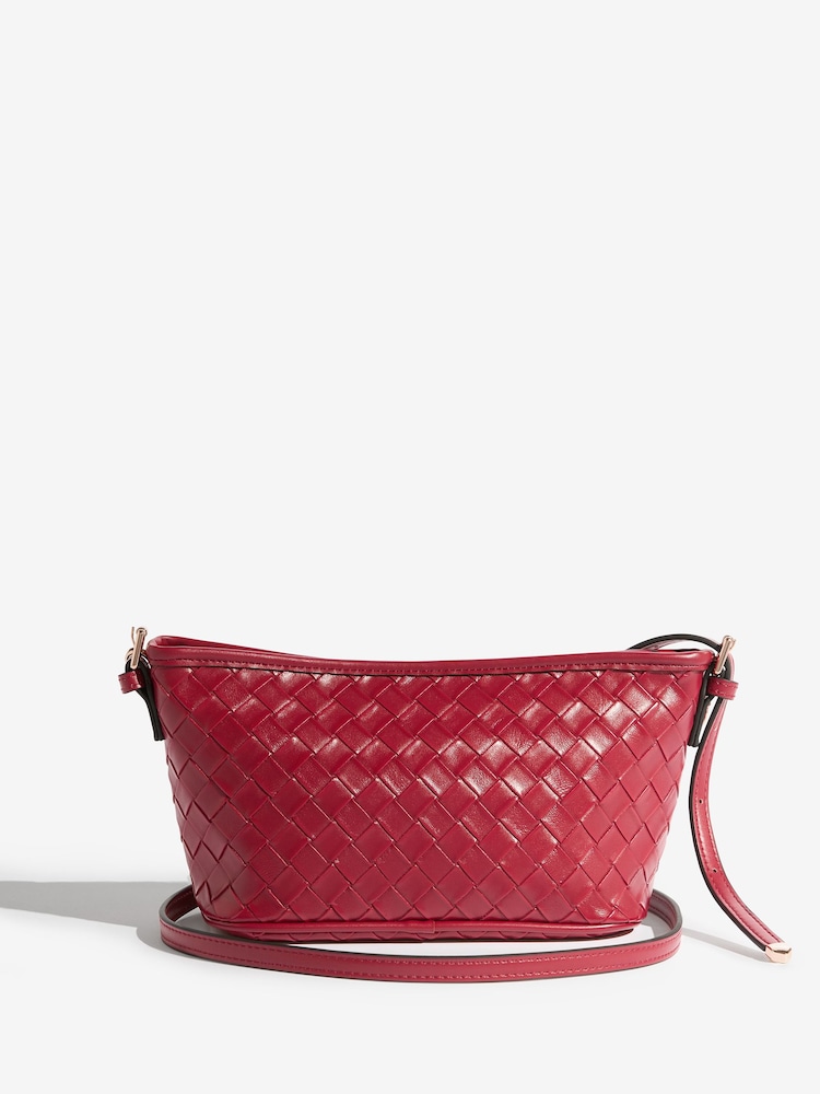 Love & Roses Red Woven Handbag - Image 7 of 7