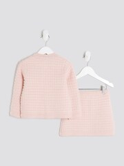 River Island Pink Fluff Boucle Cardigan Set - Image 2 of 6