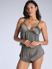 Boux Avenue Green Ivy Spot Mesh Cami Pyjamas Set - Image 1 of 5