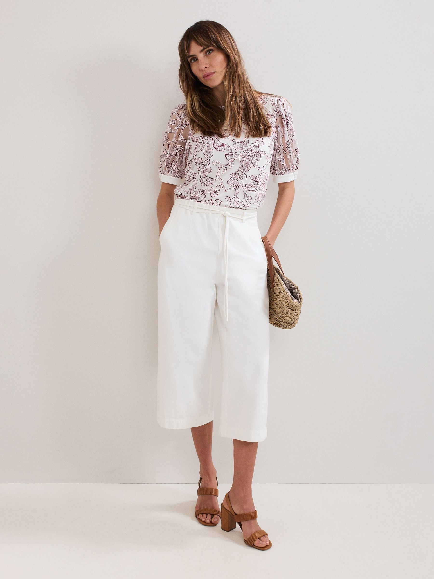 Buy Phase Eight White Kelly Burnout Top from Next USA