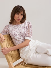 Phase Eight White Kelly Burnout Top - Image 4 of 7