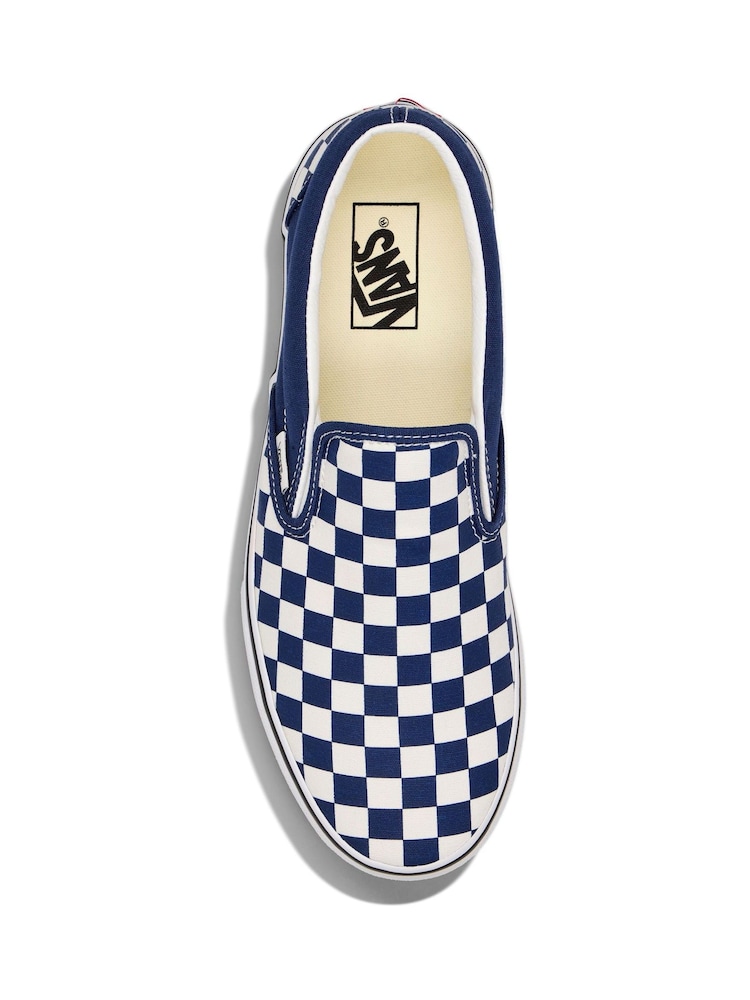 Vans Blue Classic Slip On Trainers - Image 2 of 2