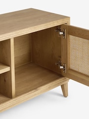 Nina Campbell Oak and Rattan Mason Up to 55 Inch Wide TV Unit - Image 10 of 10
