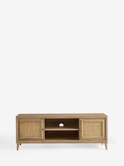 Nina Campbell Oak and Rattan Mason Up to 55 Inch Wide TV Unit - Image 7 of 10