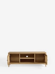 Nina Campbell Oak and Rattan Mason Up to 55 Inch Wide TV Unit - Image 8 of 10