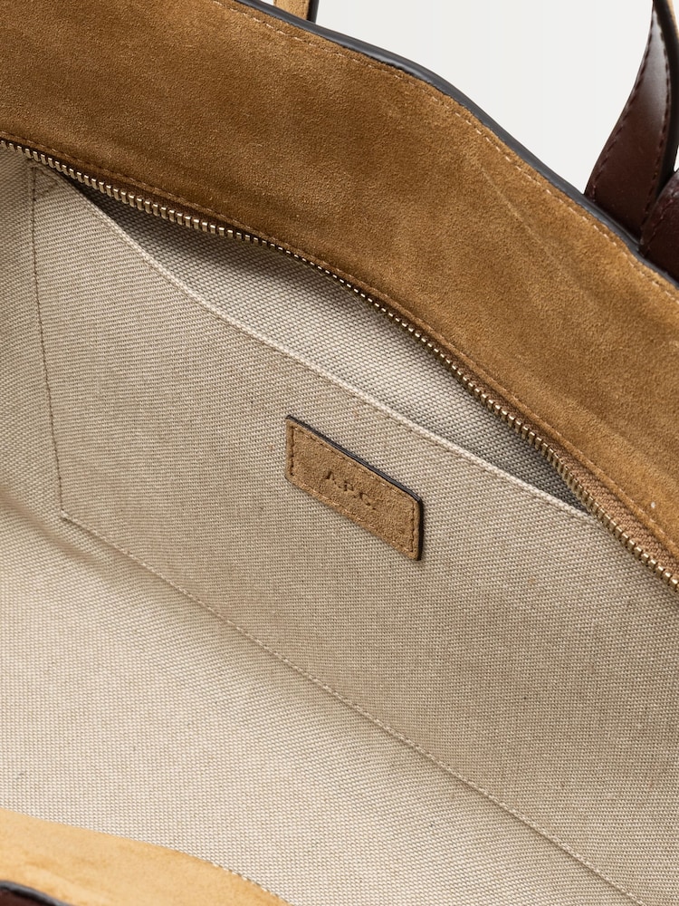 A.P.C. Suede Brown Le Drummer Bag - Image 4 of 4
