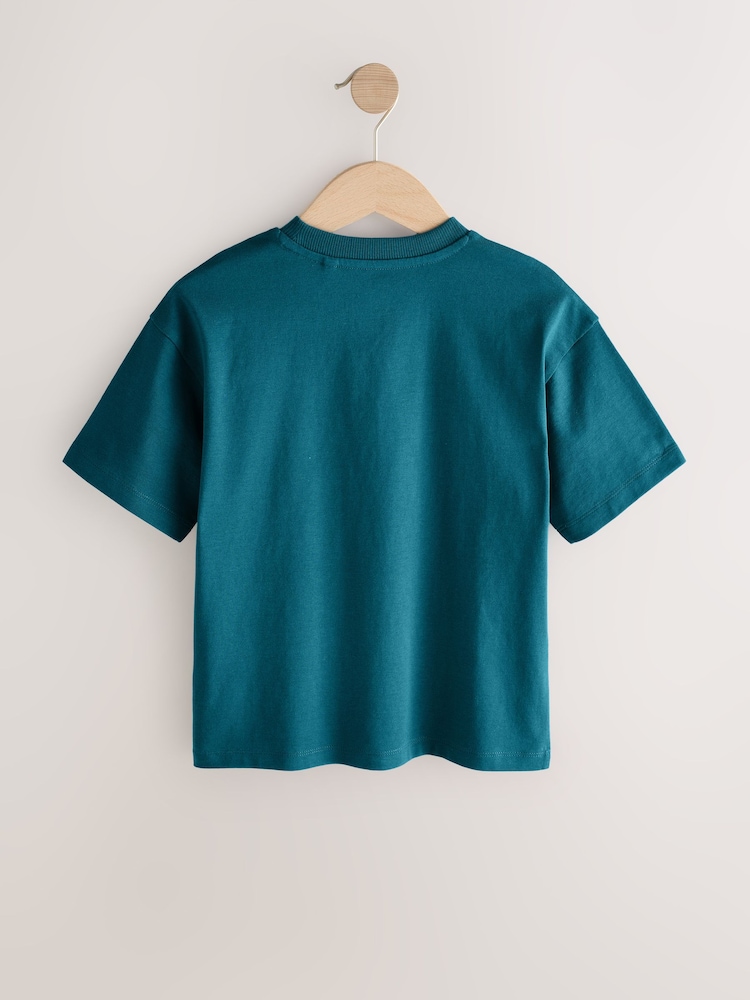 Teal Blue Truck Short Sleeve Graphic T-Shirt (3-16yrs) - Image 2 of 4