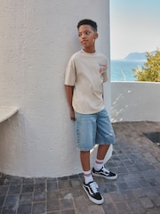 Stone Tropical Embroidery Short Sleeve Graphic T-Shirt (3-16yrs) - Image 2 of 8