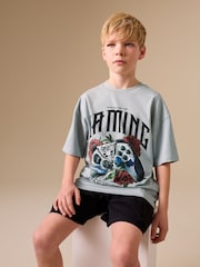 رمادي Gaming - تي شيرت برسمة كم قصير (3 - 16 سنة) - صورة 2 من 7