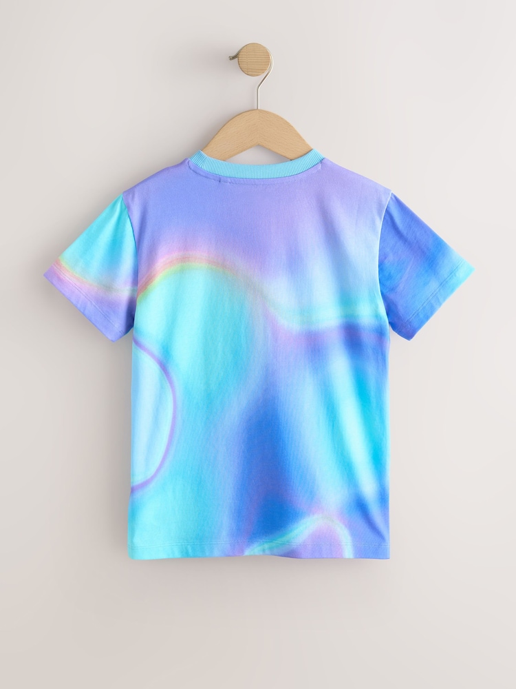 紫色/藍色 - 常規短袖全印花 T 卹（ 3 - 16歲） - 圖片 2，共 4