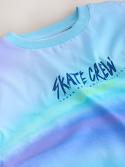 紫色/藍色 - 常規短袖全印花 T 卹（ 3 - 16歲） - 圖片 4，共 4