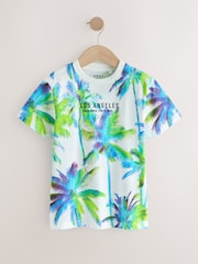Blue Palm Regular Fit Short Sleeve All-Over Print T-Shirt (3-16yrs) - Image 1 of 4