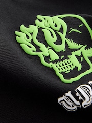 Black Skull Back Print Short Sleeve Graphic T-Shirt (3-16yrs) - Image 3 of 4