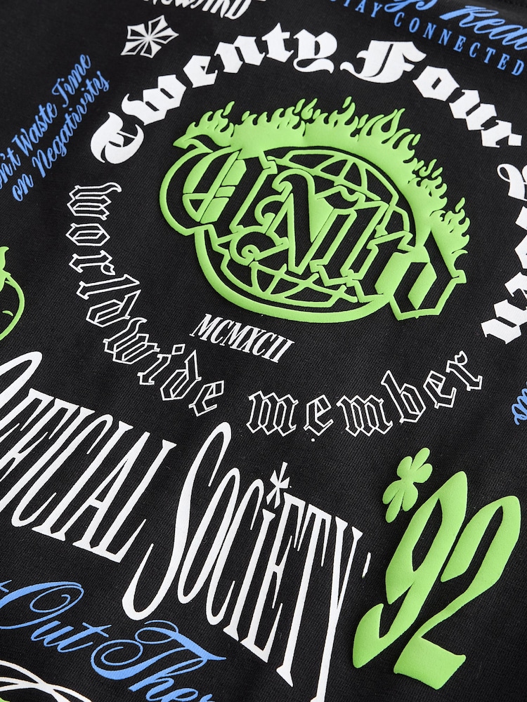 Black Skull Back Print Short Sleeve Graphic T-Shirt (3-16yrs) - Image 4 of 4 Black Skull Back Print Short Sleeve Graphic T-Shirt (3-16yrs) - Image 4 of 4