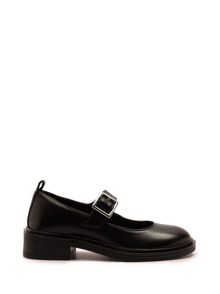 Off The Hook Black Trinity Leather Buckle Mary Jane School Shoes - Image 1 of 6 Off The Hook Black Trinity Leather Buckle Mary Jane School Shoes - Image 1 of 6