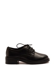 Off The Hook Black Mia Leather Formal Lace-Up School Shoes - Image 1 of 6