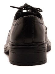 Off The Hook Black Mia Leather Formal Lace-Up School Shoes - Image 6 of 6