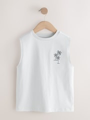 Light Grey/Brown/Charcoal/Khaki - Tank Vest 4 Pack (3-16yrs) - 9의 이미지 3