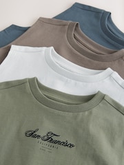 Light Grey/Brown/Charcoal/Khaki - Tank Vest 4 Pack (3-16yrs) - 9의 이미지 8