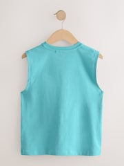 Peach/Blue/Green/Orange Tank Vest 4 Pack (3-16yrs) - Image 3 of 8