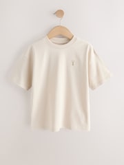 Rust Brown/Cream/Neutral Relaxed Fit Short Sleeve T-Shirts 4 Pack (3-16yrs) - Image 5 of 8