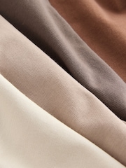 Rust Brown/Cream/Neutral Relaxed Fit Short Sleeve T-Shirts 4 Pack (3-16yrs) - Image 8 of 8