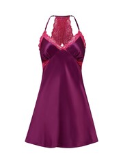 Pour Moi Berry/Pink Dusk Satin Lace Chemise - Image 3 of 4