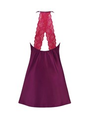 Pour Moi Berry/Pink Dusk Satin Lace Chemise - Image 4 of 4