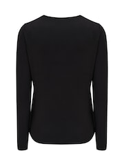 Pour Moi Black Sofa Loves Lace Hidden Support Long Sleeve Tshirt - Image 4 of 4