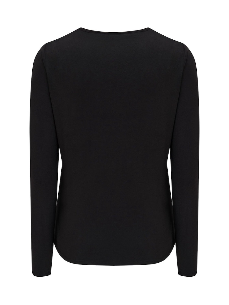 Pour Moi Black Sofa Loves Lace Hidden Support Long Sleeve Tshirt - Image 4 of 4