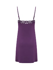 Pour Moi Purple Sofa Loves Lace Hidden Support Soft Jersey Split Chemise - Image 4 of 4