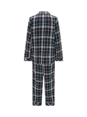 Pour Moi Green Cosy Check Brushed Cotton Pyjamas Gift Set - Image 4 of 4