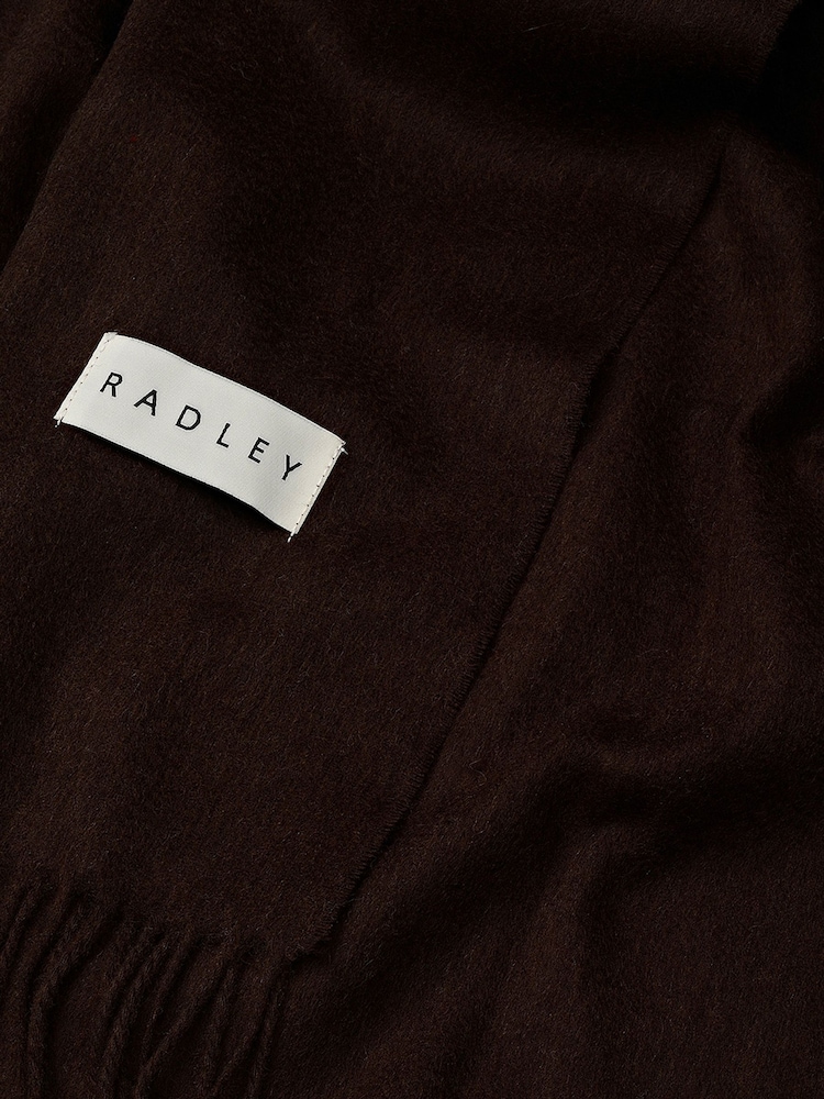 Radley Wool Brown Scarf - Image 2 of 2 Radley Wool Brown Scarf - Image 2 of 2