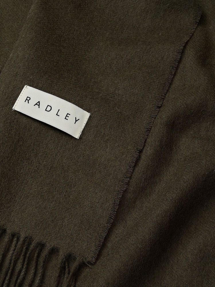 Radley Wool Green Scarf - Image 2 of 2