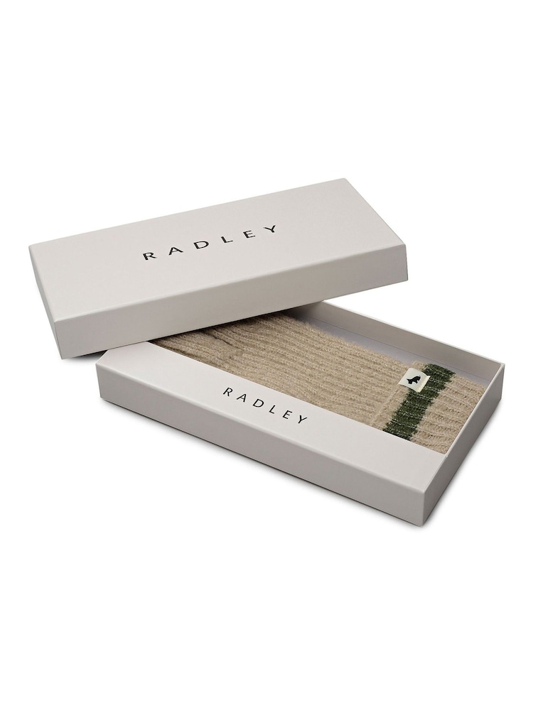 بني - Radley Grey Knitters Lane Knitted Gloves - صورة 2 من 3 بني - Radley Grey Knitters Lane Knitted Gloves - صورة 2 من 3